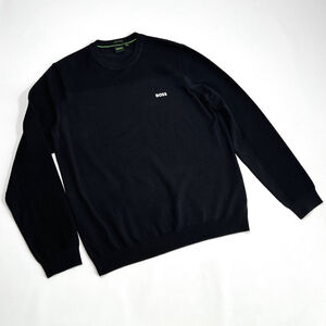 BOSS Black Sweater Size M Wool Blend Black Thermal Comfort